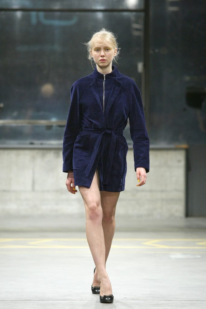 Blue velvet Zipped Jacket by Javier Reyes collection autumn winter 2012