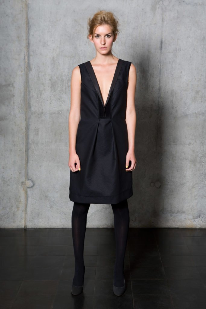 Black leather Dress by Javier Reyes collection autumn winter 2011